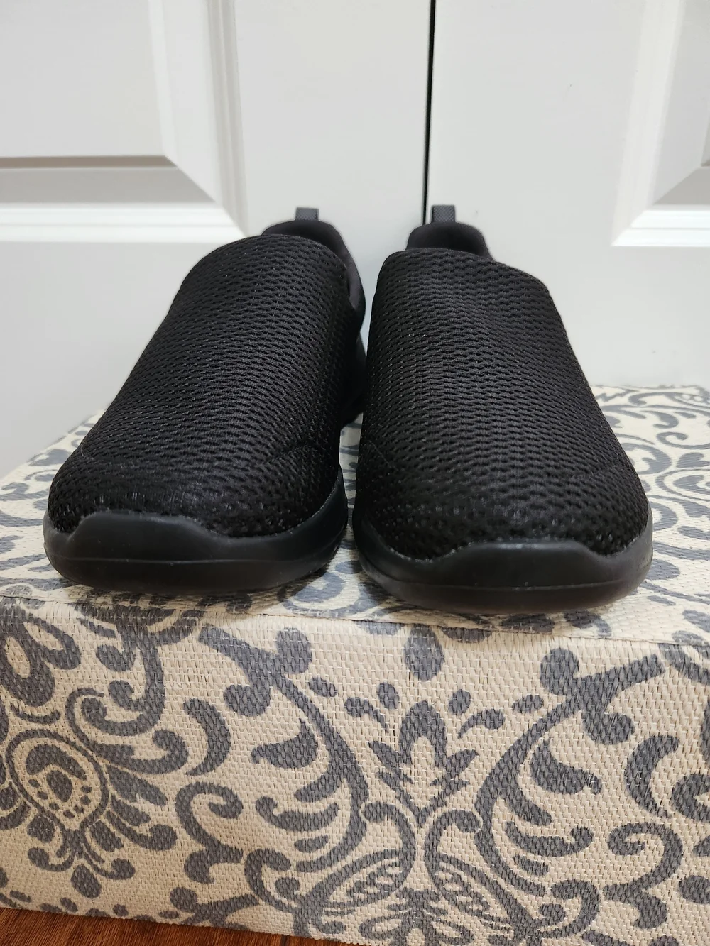 Skechers Go Walk  Women’s Black Slip-On Athletic Mesh Shoes
